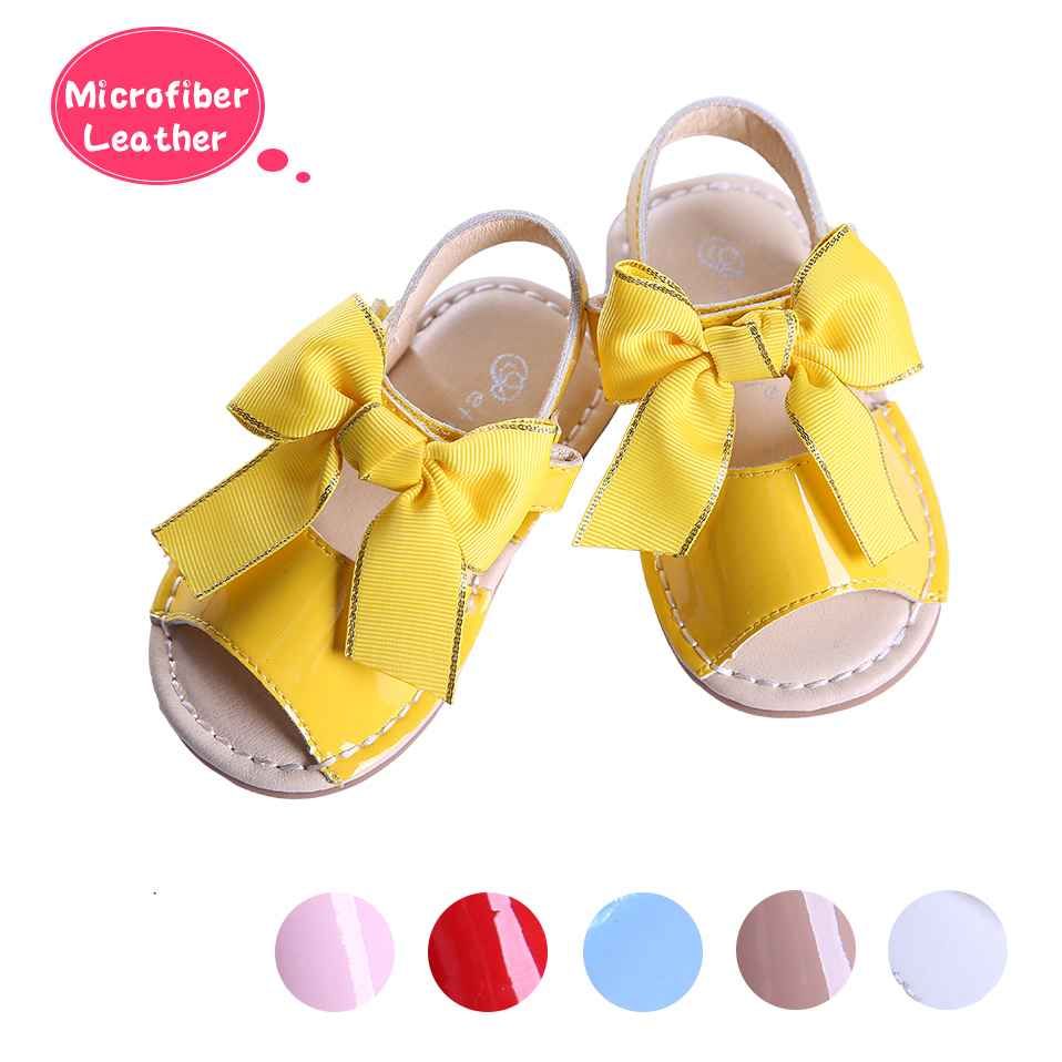 Yellow Cute Girls Sandals Shoes With 