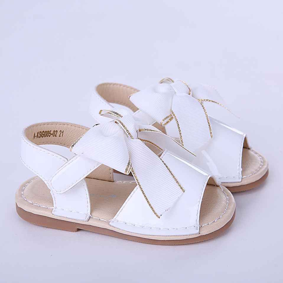 White Cute Girls Sandals Shoes With 
