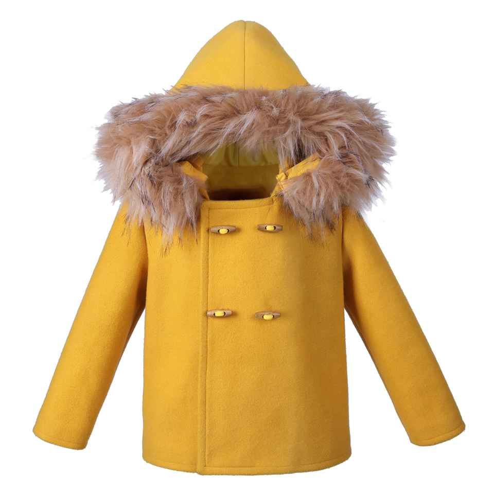 Baby Boy Hooded Yellow Coat