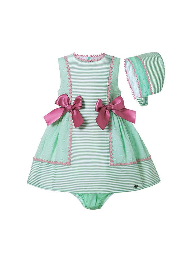 Peppy Polka Dots: Mint Dungaree Skirt Set for Kids – Lagorii Kids