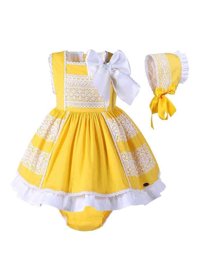 yellow easter dress baby girl