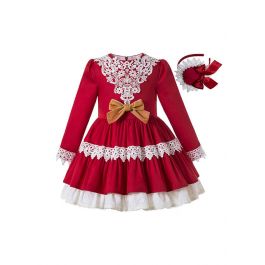 Sweet Autumn Princess Red Layered Ruched Girls Boutique Dress ...