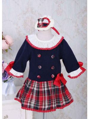 (PRE-ORDER)Girls' British Style Autumn and Winter Dress