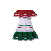 Girls Classic Traditional Mexican Dress with Lace